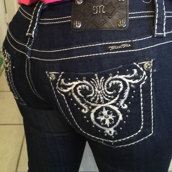 NWT Miss Me bootcut jeans in dark blue wash