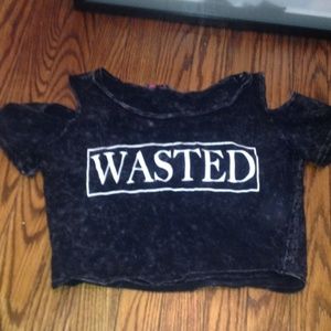 Black Wasted crop top