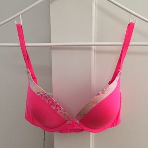 Hot pink PINK push-up bra 34C