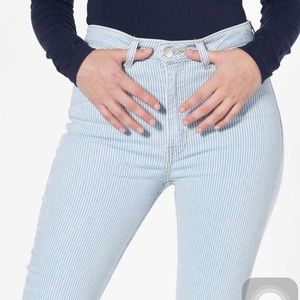 RARE American Apparel Striped Denim Pants