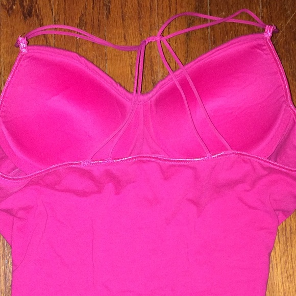 Hot Pink Racer Back Tank Top - Picture 3 of 4