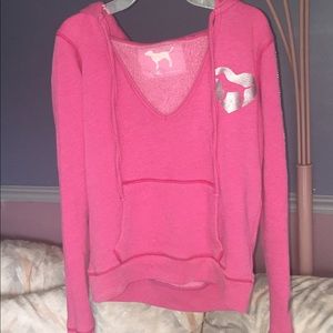 Small pink Victoria Secret hoodie. Gently used.