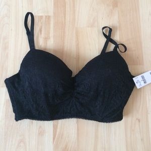 Black push up bra top