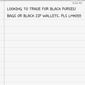 ISO ISO TRADE FOR BLACK PURSES OR WALLETS!!!!!!!!!