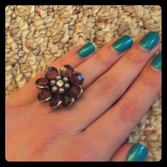 Flower statement ring