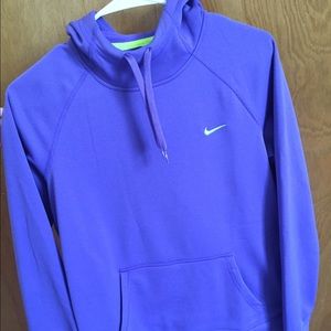 Womens purple nike thermafit hoodie sweatshirt s
