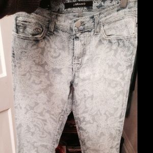 J Brand floral jeans