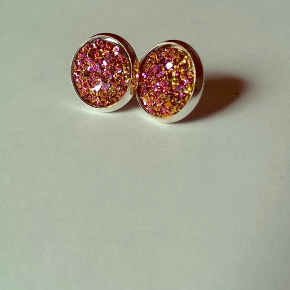 Rose  gold colored earrings