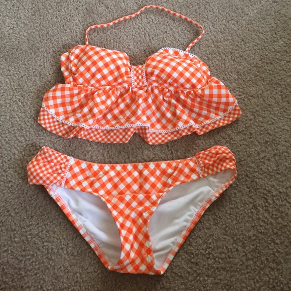 Orange bathing suit