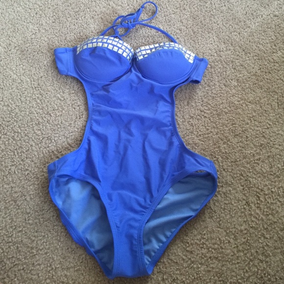 NWOT periwinkle monokini