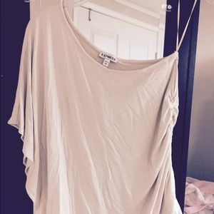 Express One Shoulder Ruffle Sleeve Top