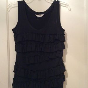 Little black ruffle top!