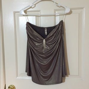 Greyish party top