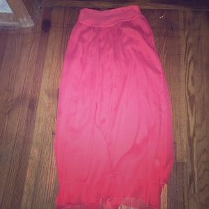Hot pink maxi skirt