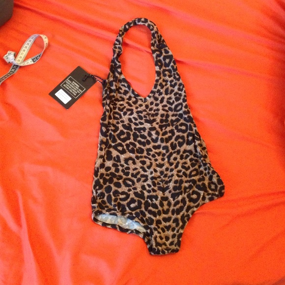 Leopard print body suit