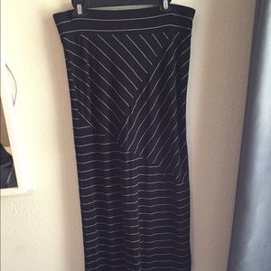 Striped maxi skirt