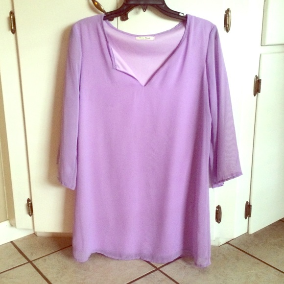 Boutique Honey Punch Lavender Dress Tunic - Picture 1 of 1
