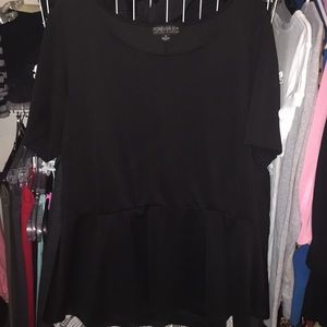 Forever 21 + Plus Black Peplum Top