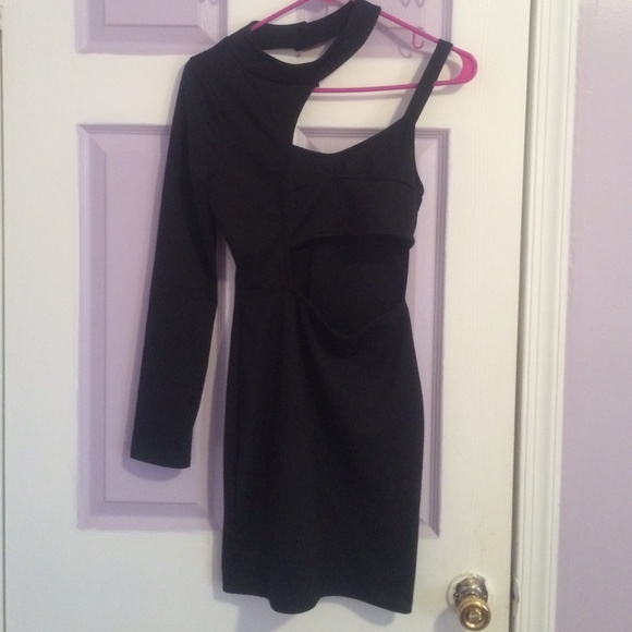 Nasty Gal black cutout dress
