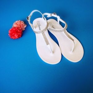 White Jelly Sandal