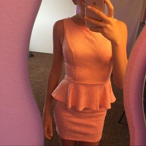 Peach homecoming dress