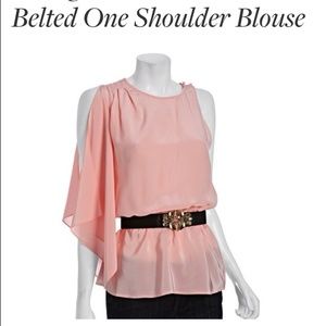 BCBG MAX AZRIA silk flutter top