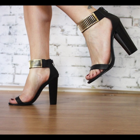 Shoes - Summer SALE! Black and gold heels