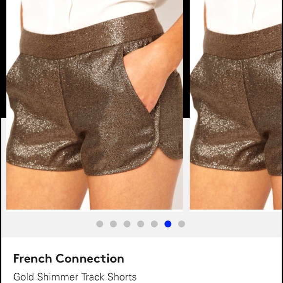 Gold shimmer shorts