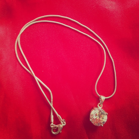 Faux diamond necklace