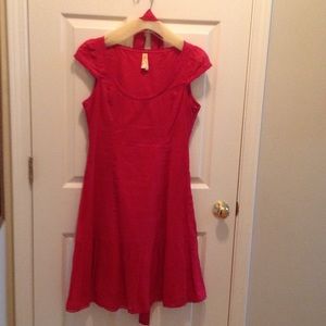 Sassy red cotton dress