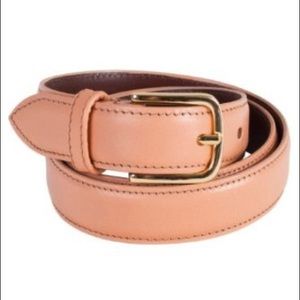American Apparel Leather Belt in Apricot/Gold