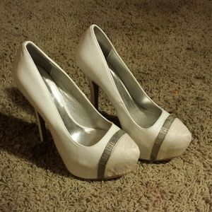 White high heels