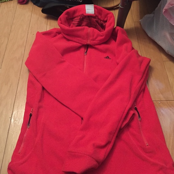 SALE ❤️ Red Fleece Adidas Jacket