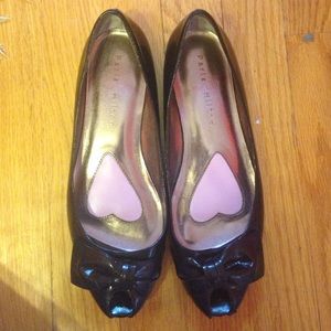 Black patent Paris Hilton flats sz 7.5