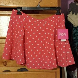 New pink poka dot skirt