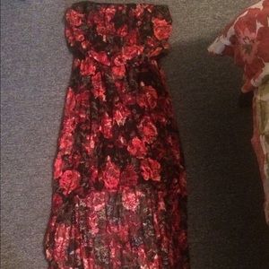 High low flower dress