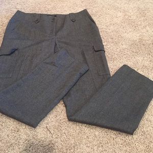 Talbots crop wool cargo slacks