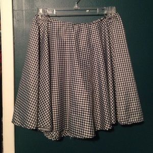 Handmade checkered circle skirt