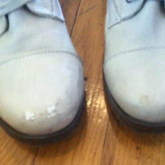 Quilted cream combat boots - Picture 4 of 4