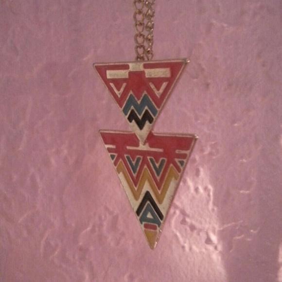 Gold aztec necklace