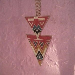 Gold aztec necklace