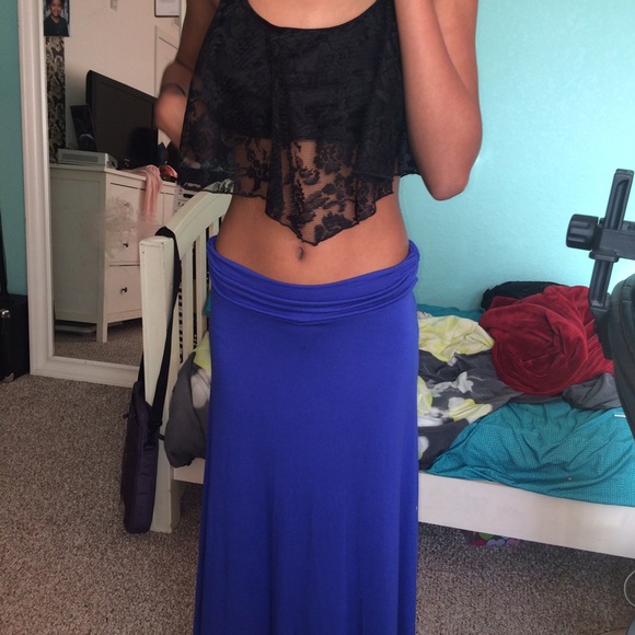 Royal blue maxi skirt