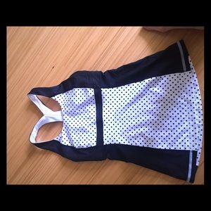 Polka dot lulu racer back tank