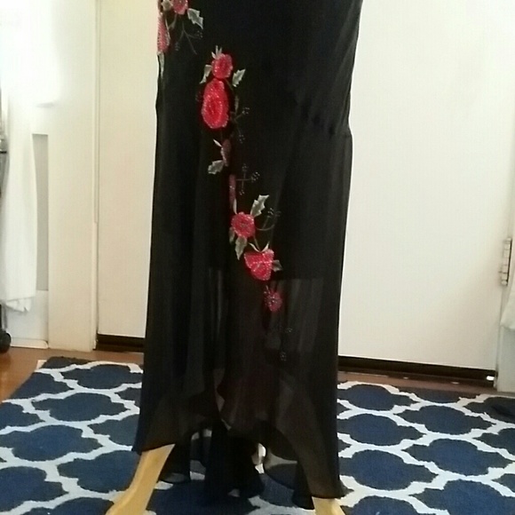 Sue Wong 100%silk beaded Spanish style gown sz 6 - Picture 3 of 4