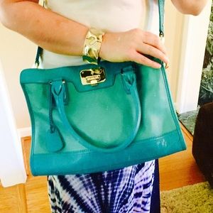 Cole Haan satchel with cross-body strap