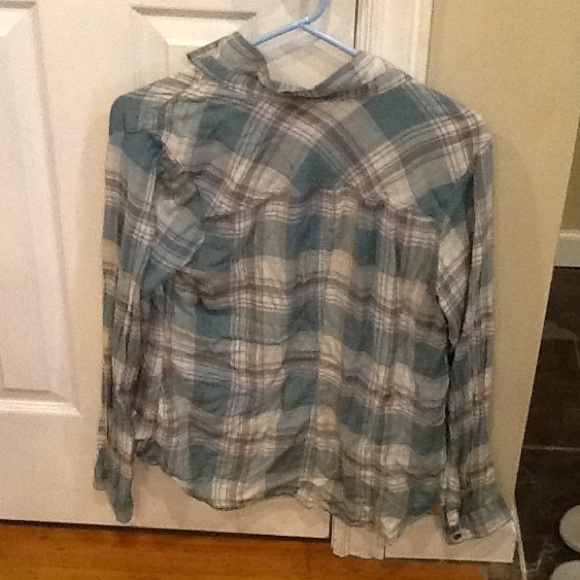Mint green flannel - Picture 2 of 2