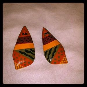 KD African Print Earrings