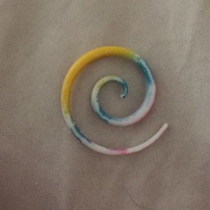 Faded rainbow gauge spiral (ONE ONLY!)
