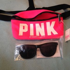 PINK Fanny Pack + Sunglasses