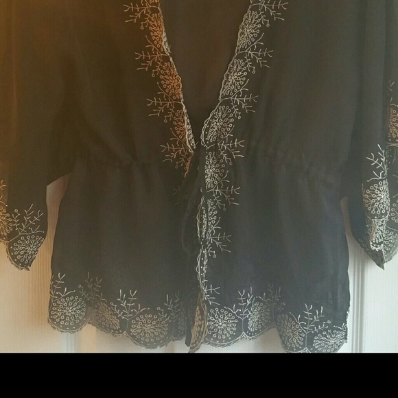 Black Sheer Top - Picture 2 of 4